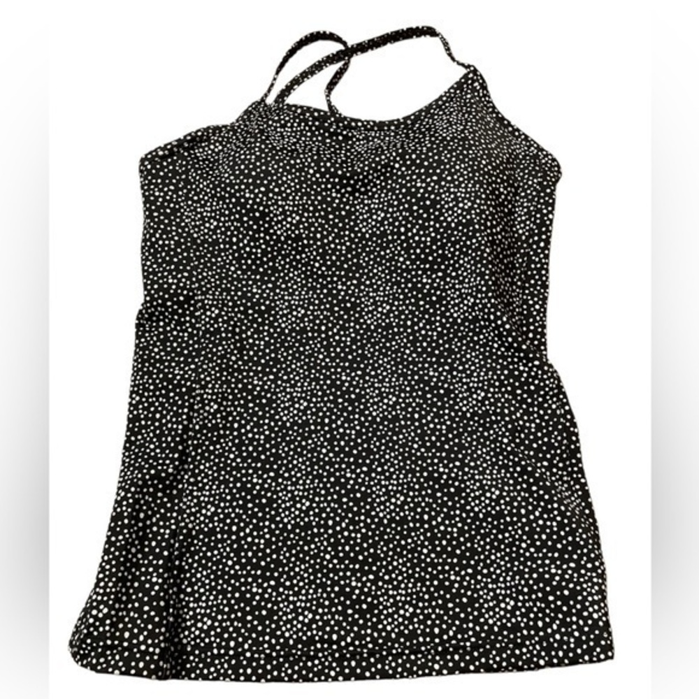 Senita Athletics Ava Tankini Swim Top Black Dot NWOT Size XS‎